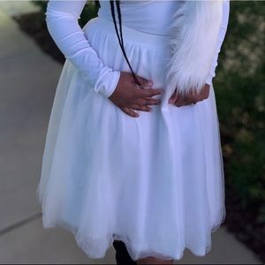White Tulle Skirt